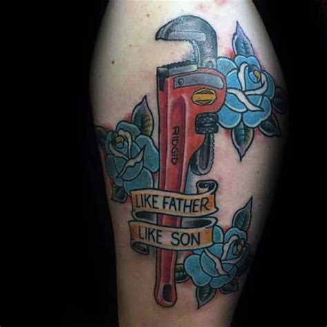 pipefitter tattoo|plumber tattoos for men.